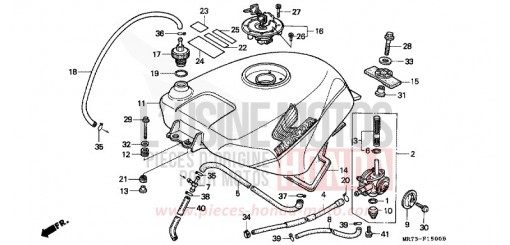 RESERVOIR A CARBURANT VFR750RJ de 1988